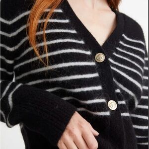 NWT & Other Stories striped cardigan w gold buttons